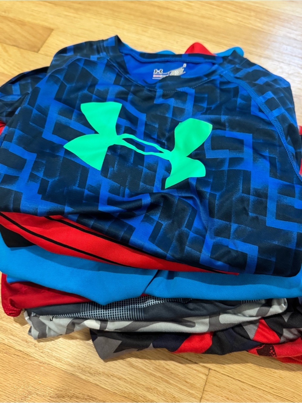 Huge bundle lot of athletic Under Armour and adidas clothes